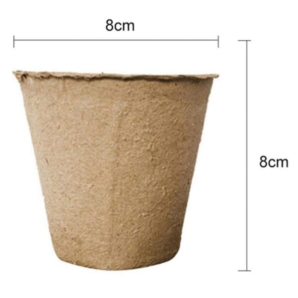 102 Pack Peat Pots for Garden Seedling Tray 3 inch Eco-Friendly Organic Germination Seedling Trays Biodegradable