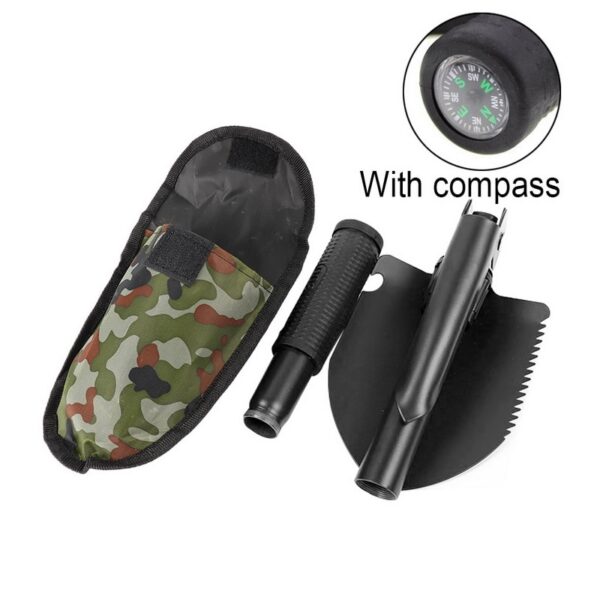 Military Portable Folding Shovel Multifunction Stainless Steel Survival Spade Trowel Garden Camping Outdoor Tool Garden Tools