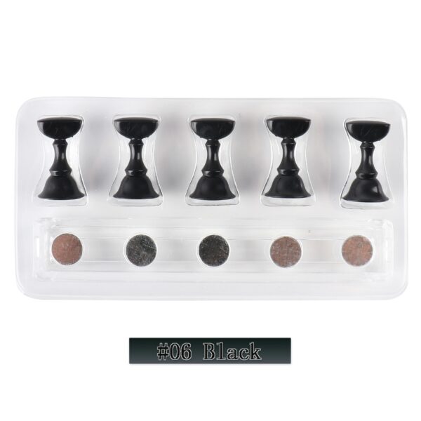 5pcs Magnetic Nail Holder Practice Training Display Stand Plastic Rack False Nail Art Tips Accessory Manicure Salon Tools JI1814