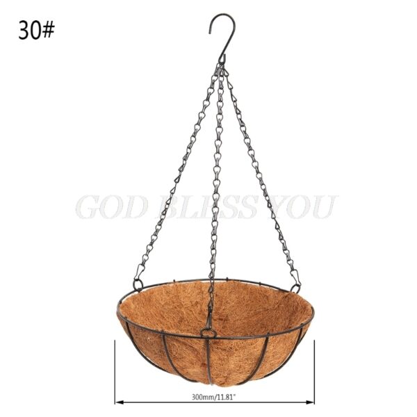 Hanging Coconut Vegetable Flower Basket Liners Planter Garden Decor Iron Art Drop Shipping