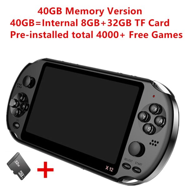 Newest 5.1 inch Handheld Portable Game Console Dual Joystick 8GB preloaded 1000 free games support TV Out video game machine