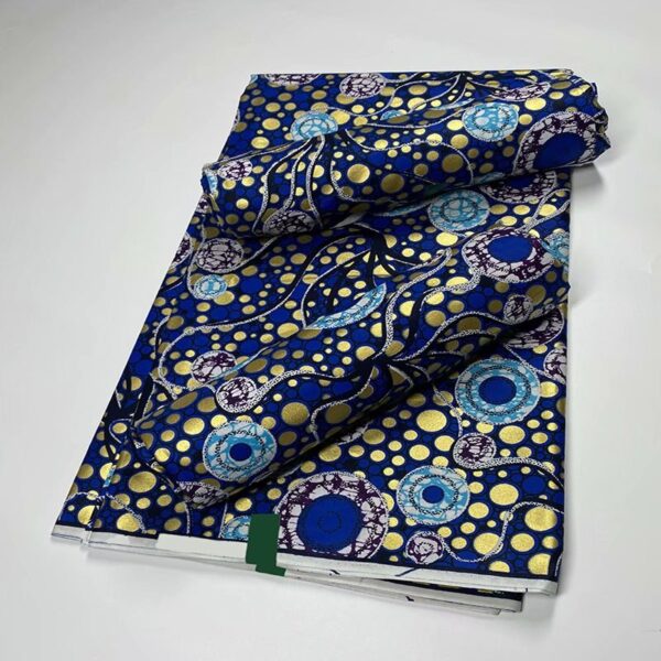 2021 African Gold Wax Fabric 100% cotton High Quality Nigeria Fabric Wax Print Ankara Wax For Sewing 6yards Women Fabric