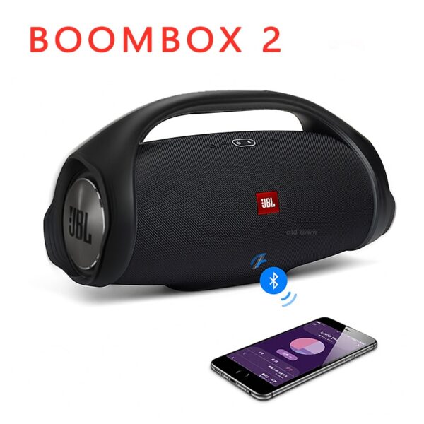 Boombox 2 Portable Bluetooth Wireless Audio Outdoor Speaker IPX7 Waterproof Loudspeaker Music Subwoofer Stereo Charge 4 3 (black)