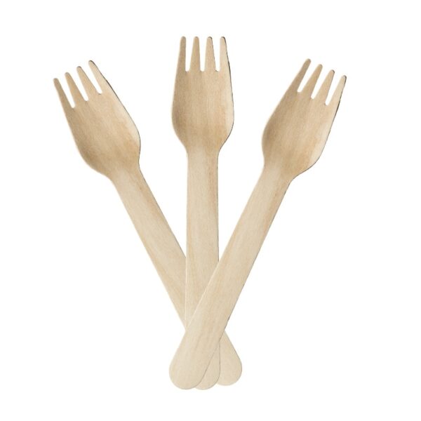 100pcs Wooden Cutlery Knives Forks Spoons Eco-Friendly Disposable Tableware Party Birthday Wedding Natural Wood Dinnerware