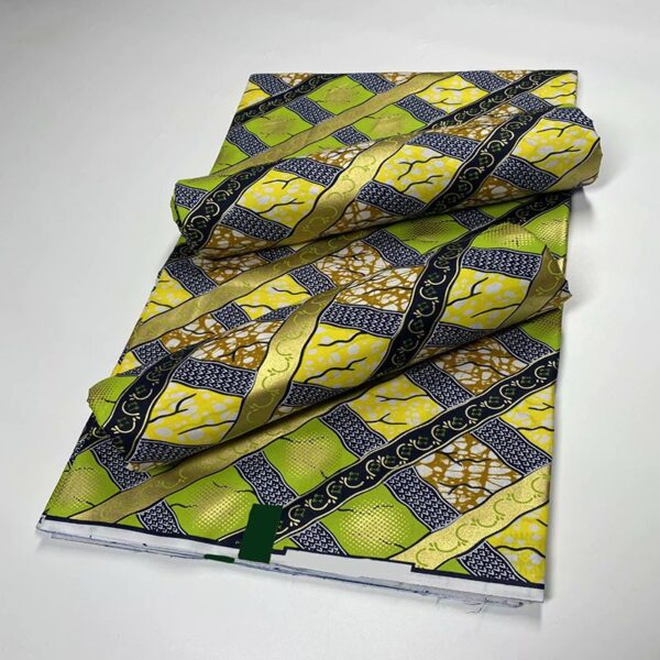 2021 African Gold Wax Fabric 100% cotton High Quality Nigeria Fabric Wax Print Ankara Wax For Sewing 6yards Women Fabric