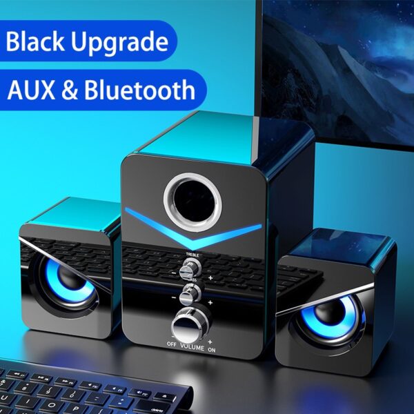 USB Wired Fashion Combination Speaker For Computer Speakers Bass Stereo Music Player Subwoofer Sound Box For PC Phones Sound Bar