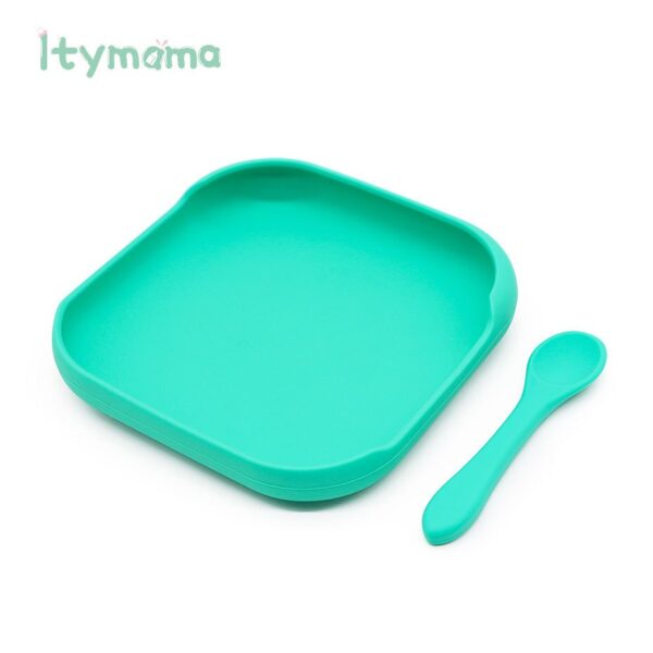 Baby Silicone Feeding Plate Platos Set Baby Bibs Suite Fashionable Children's Dishes Bowl Baby Tableware BPA Free Baby Plate