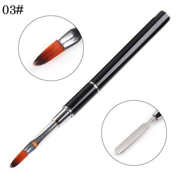 1pcs Nail Art Brushes For Manicure Double Sided Paint Acrylic Brush Pen UV Gel Polish Acryl Nail Design Accessory Tools JI1841