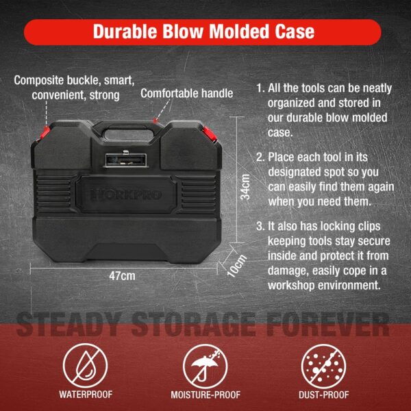 WORKPRO Tool Set Hand Tools for Car Repair Ratchet Spanner Wrench Socket Set Professional Bicycle Car Repair Tool Kits