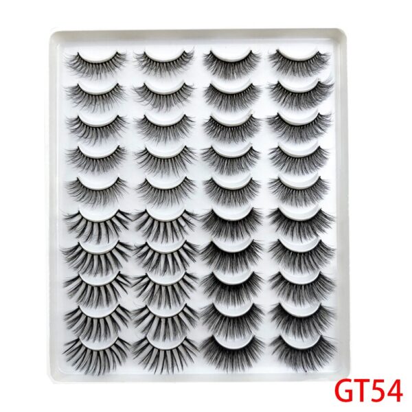 20 Pairs Thick Black Mixed 3D Mink False Eyelashes Natural Long Wispies Bushy Fluffy Lashes Reusable Eye Makeup Beauty Extension