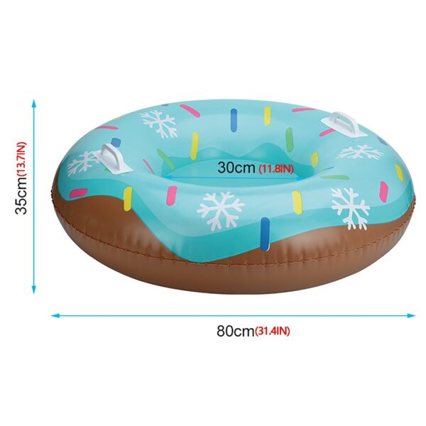Children Skiing Ring Pvc Snow Sled Tire Tube Kid Ski Pad Outdoor Skiing Sports Family Games With Handle Safey Entertainment