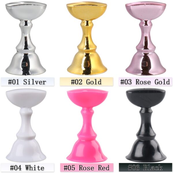 5pcs Magnetic Nail Holder Practice Training Display Stand Plastic Rack False Nail Art Tips Accessory Manicure Salon Tools JI1814