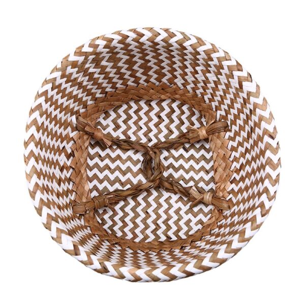 22/32/38cm Handmade Bohemia Storage Baskets Seagrass Wicker Basket Large Garden Flower Pot Laundry Storage Container Toy Holder