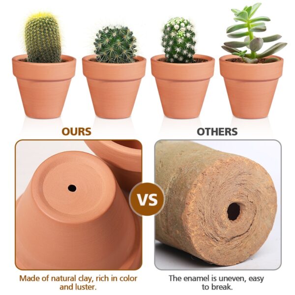 BESTOMZ 10Pcs Small Mini Terracotta Pot Clay Pottery Planter Flower Pots Succulent Nursery Pots Wedding Party Favor