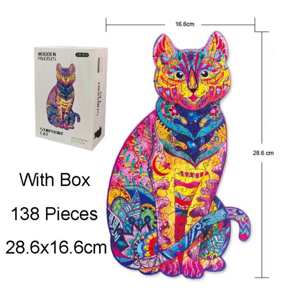 Wooden Puzzle For Kids Children DIY Wooden Puzzles Each Piece Is Animal Shaped Christmas Gift Wooden Jigsaw Puzzle Dropshipper