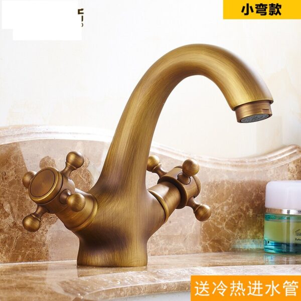 Antique Diverter Basin Faucet Mixer Gold Retro Bathtub Basin Faucets Sink Waterfall Torneira Banheiro Home Improvement EA6TPL