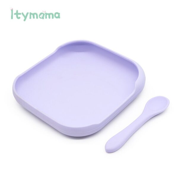 Baby Silicone Feeding Plate Platos Set Baby Bibs Suite Fashionable Children's Dishes Bowl Baby Tableware BPA Free Baby Plate