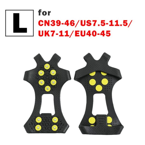 Mosodo 1pair Anti-Skid Snow Ice Gripper Winter Unisex Shoe Cleats Grips Spikes Crampons Fishing Climbing Anti Slip Shoes Cover