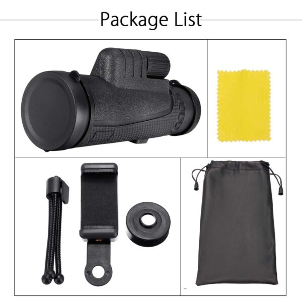 40x60 Zoom Monocular HD Telescope Hunting Night Vision Telephoto Camera Lens + Phone Holder + Tripod for iPhone 6 7 8 X XR