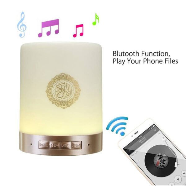 Hot-Wireless Bluetooth Speaker Colorful Led Light Quran Koran Reciter Muslim Speaker Support Mp3 Fm Tf Card Radio Remote Control