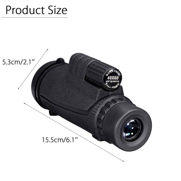 40x60 Zoom Monocular HD Telescope Hunting Night Vision Telephoto Camera Lens + Phone Holder + Tripod for iPhone 6 7 8 X XR