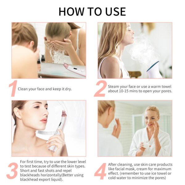 ANLAN Vacuum Blackhead Remover Skin Care Pore Acne Pimple Removal Blackhead Removal Device Vacuum Pore Cleaner For Face