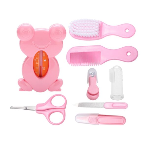 8Pcs/Set Baby Health Care Kit Portable Newborn Baby Grooming Kit Nail Clipper Scissors Hair Brush Comb Safety Care Set Baby care
