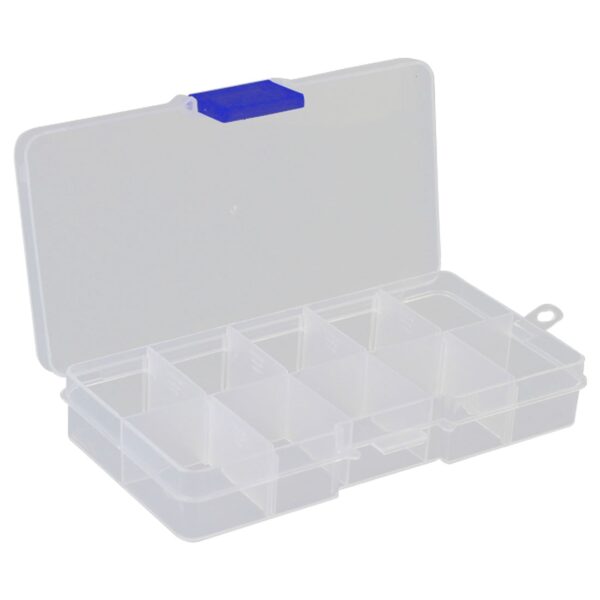 Organizer Plastic Case 10 Slots Cells Colorful Portable Jewelry Tool Storage Box Container Ring Electronic Parts Screw Beads