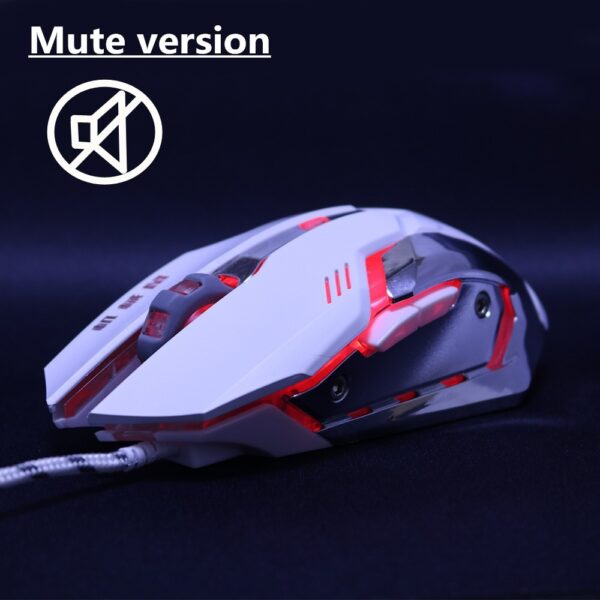 Silent/sounds Game Gaming Mouse 5000DPI Wired Optical LED Computer Mice USB Cable Mouse for laptop PC Professional gamer office