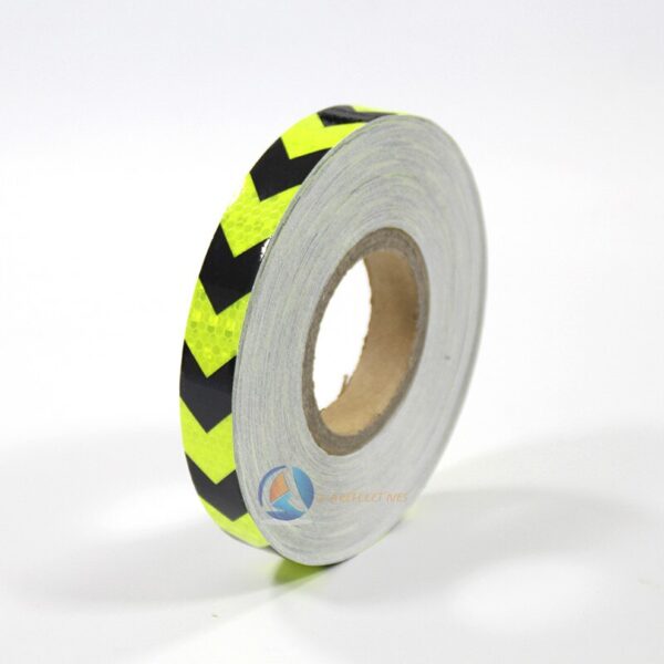 1inchx9m arrow traffic safety sign car safety reflective warning cinta reflejante pvc marking tape 5 colors