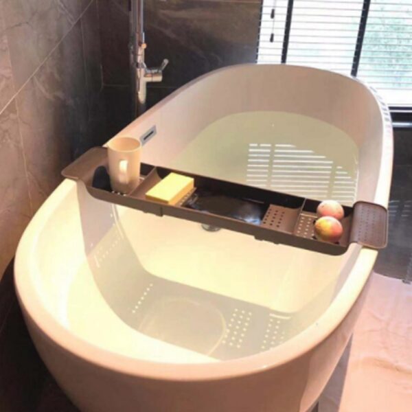 Drain Telescopic Bathtub Rack, Bathroom, Plastic Bath Basin Rack, Bathtub Tray, Kitchen Sink, Bath And Storage Rack