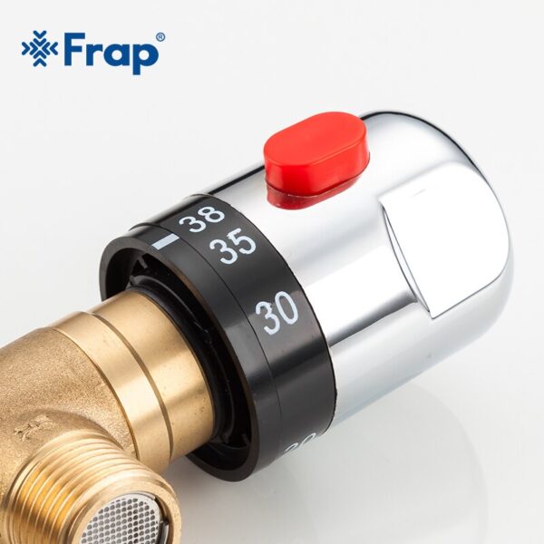 Frap Brass Thermostatic Mixing Valve Bathroom Shower Faucet Temperature Mixer Control Thermostatic Valve Home Improvement Y38058 (China)
