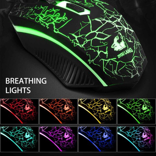 104 keys Gaming English Russian Keyboard Mechanical Feel Rainbow LED Backlight USB Keyboard And Mouse Set Ergonomic for PC