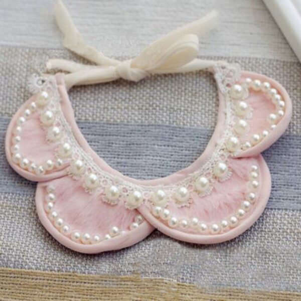 Pet Dog Accessories Bow-Knot Ties Handmade Dog Necklace Puppy Neckties For Small Dogs Collar Fur Adorn Pearl Grooming Supplies