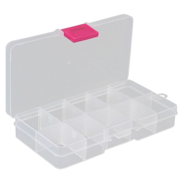 Organizer Plastic Case 10 Slots Cells Colorful Portable Jewelry Tool Storage Box Container Ring Electronic Parts Screw Beads