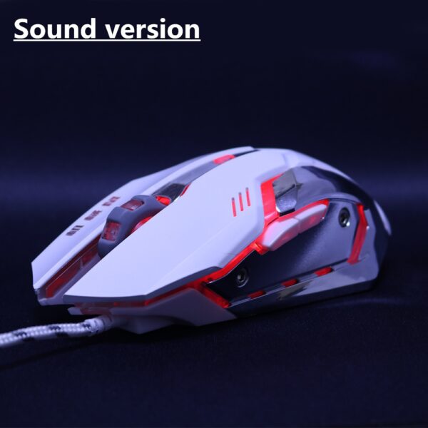 Silent/sounds Game Gaming Mouse 5000DPI Wired Optical LED Computer Mice USB Cable Mouse for laptop PC Professional gamer office