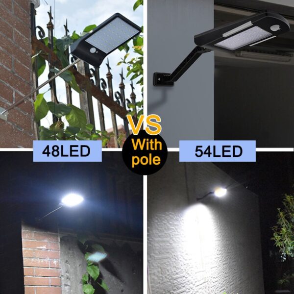 Newest 450LM 48 LED Solar Power Street Light PIR Motion Sensor Lamps Garden Security Lamp Outdoor Street Waterproof Wall Lights