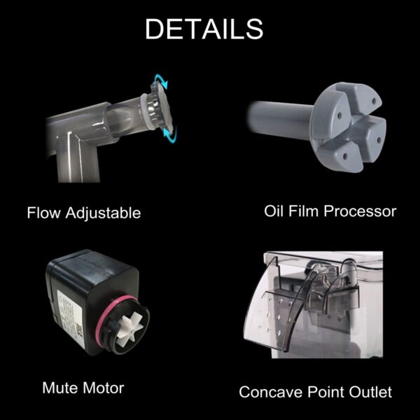 Aquarium External Hanging Filter Fish Tank Water Oxygen Pump Skimmer Filters Accessories 500/750 L/H Aquatic Pet Supplies