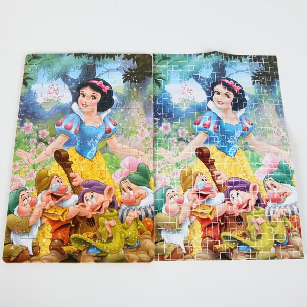60pcs/set Snow White Theme Jigsaw Puzzle with Iron Box Princess Jigsaw Board Kids Birthday Party Gift Toy Supplies