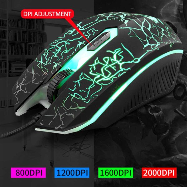 104 keys Gaming English Russian Keyboard Mechanical Feel Rainbow LED Backlight USB Keyboard And Mouse Set Ergonomic for PC