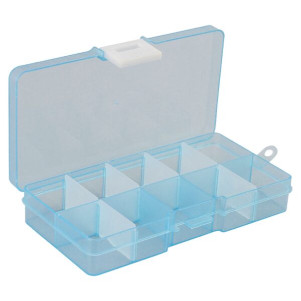 Organizer Plastic Case 10 Slots Cells Colorful Portable Jewelry Tool Storage Box Container Ring Electronic Parts Screw Beads