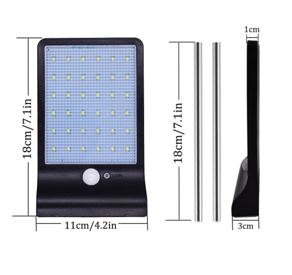 Newest 450LM 48 LED Solar Power Street Light PIR Motion Sensor Lamps Garden Security Lamp Outdoor Street Waterproof Wall Lights