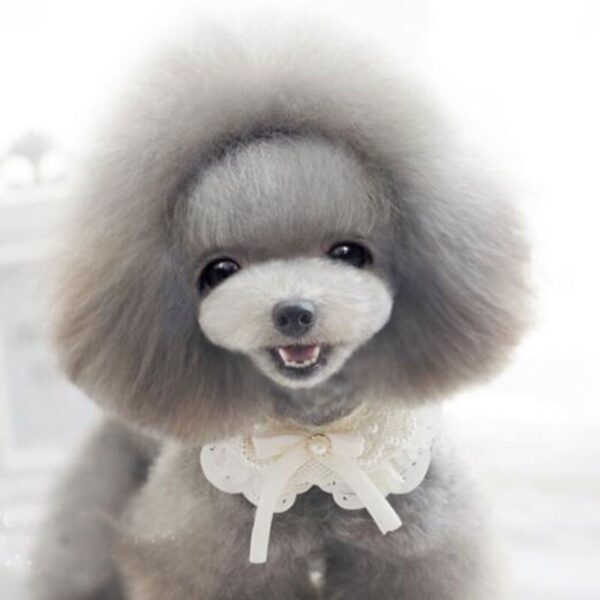 Pet Dog Accessories Bow-Knot Ties Handmade Dog Necklace Puppy Neckties For Small Dogs Collar Fur Adorn Pearl Grooming Supplies