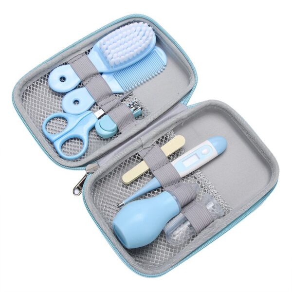 8Pcs/Set Baby Health Care Kit Portable Newborn Baby Grooming Kit Nail Clipper Scissors Hair Brush Comb Safety Care Set Baby care