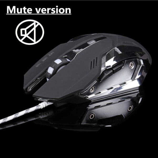 Silent/sounds Game Gaming Mouse 5000DPI Wired Optical LED Computer Mice USB Cable Mouse for laptop PC Professional gamer office