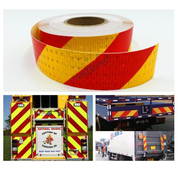 50mm X 5m Reflective Tape Stickers Auto Truck Pickup Safety Reflective Material Film Warning Tape Car Styling Decoration
