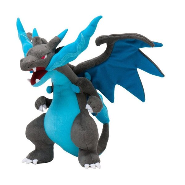 10inch Mega Charizard X Plush Toy Mega Evolution X&Y Charizard Soft Stuffed Plush Doll Cartoon Gift for Kids