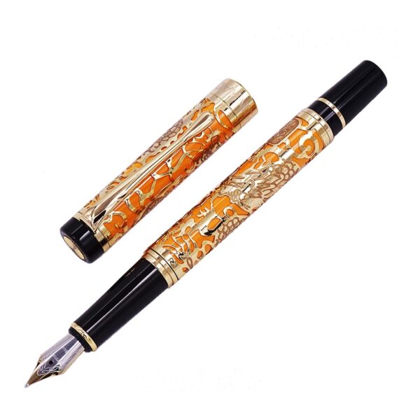 High Quality Luxury JinHao Dragon Fountain Pen Vintage Ink Pens for Writing Office Supplies Stationery Gift caneta tinteiro