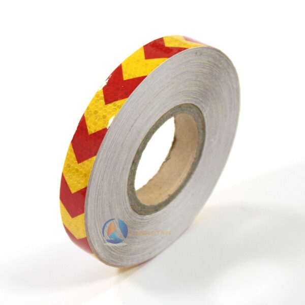 1inchx9m arrow traffic safety sign car safety reflective warning cinta reflejante pvc marking tape 5 colors