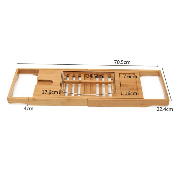 Luxury Bathroom Bamboo Bath Shelf Bath Tray Bathtub Holder Bridge Tub Caddy Tray Rack Wine Holder Bathtub Rack Support
